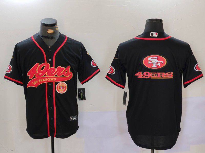 Men San Francisco 49ers Blank Black gold Joint Name 2024 Nike Limited NFL Jersey style 9014->san francisco 49ers->NFL Jersey